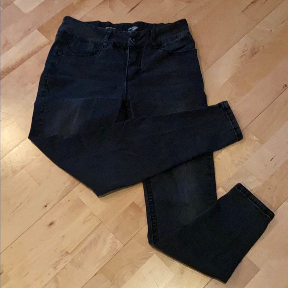 Black denim legging style jeans